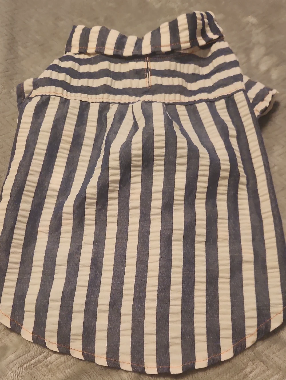 Striped Navy and White Dog Shirt